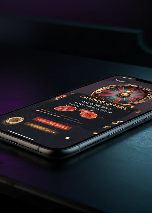 Illustration of an impressive welcome package with bonus money and free spins, prominently displayed at Vox Casino, for extra gaming enjoyment.